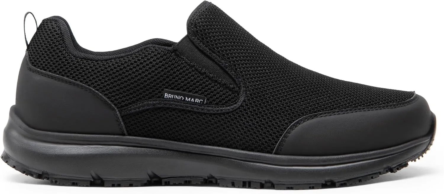 Bruno Marc Men's Work Shoes Non Slip Shoes, Slip-on Lightweight Restaurant or Food Service Loafers