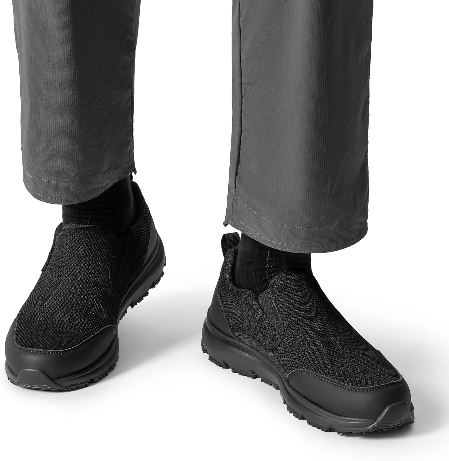 Bruno Marc Men's Work Shoes Non Slip Shoes, Slip-on Lightweight Restaurant or Food Service Loafers