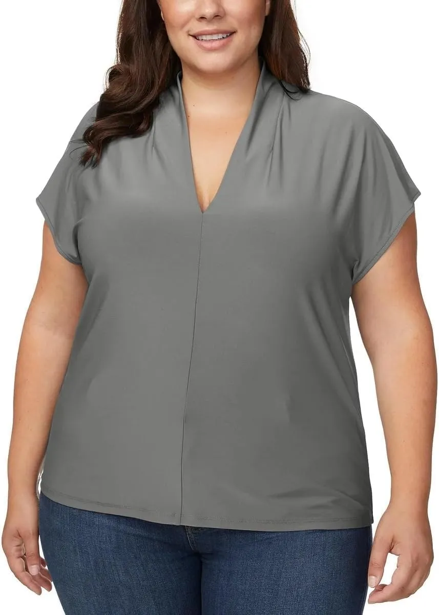 Buffalo David Bitton Ladies' V-Neck Comfort Fit Cap Sleeves Blouse