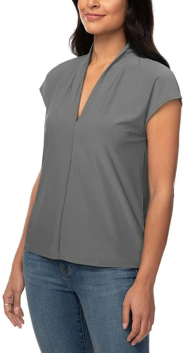 Buffalo David Bitton Ladies' V-Neck Comfort Fit Cap Sleeves Blouse