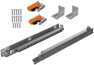 Bundle - BLUM Tandem Set Drawer Slides Plus Blumotion Complete Kit. with Runners 563H, Locking Devices, Rear mounting Brackets and Screws (for face Frame or Frameless Application) 21" Pack of 7