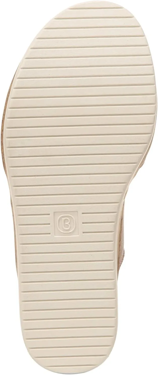 BZees Women's Remix Machine Washable Ankle Strap Wedge Sandal Slide
