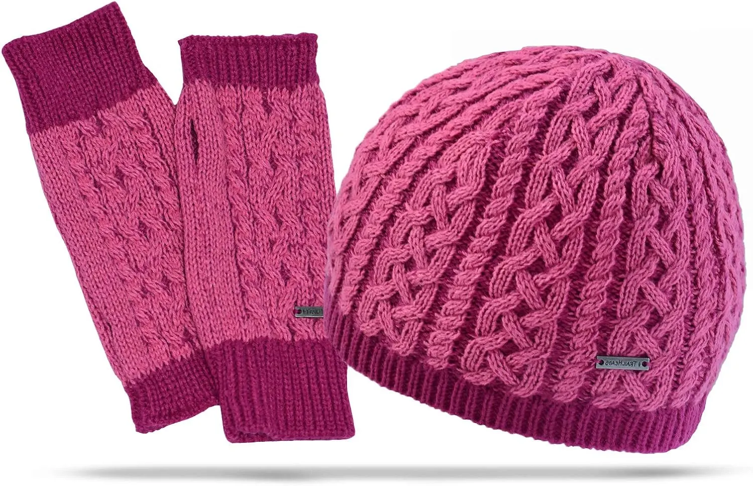 Cable Knit Women’s Hand Warmers & Winter Beanie Gift Set