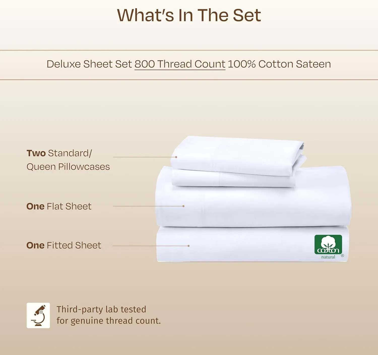 California Design Den Luxury Sheets Full Size Bed Set - Buttery Soft 800 Thread Count Sateen, 100% Cotton Sheet Sets, Beats Fake Egyptian Claims, Deep Pockets, Durable Bedding Set (White)