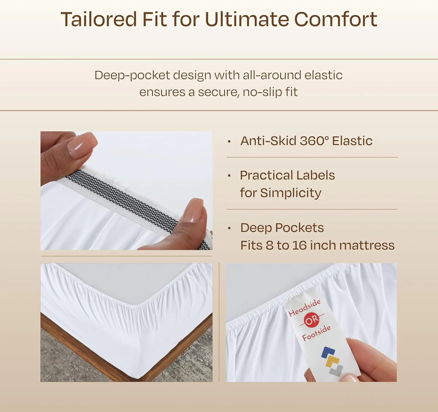 California Design Den Luxury Sheets Full Size Bed Set - Buttery Soft 800 Thread Count Sateen, 100% Cotton Sheet Sets, Beats Fake Egyptian Claims, Deep Pockets, Durable Bedding Set (White)