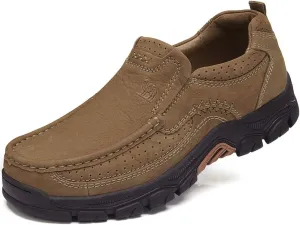 CAMEL CROWN Mens Loafers Slip On Loafer Leather Casual Walking Shoes Comfortable for Work Office Dress Outdoor