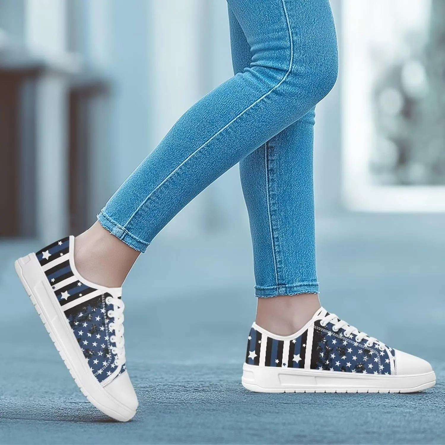 Canvas Shoes for Women Classic Mesh Breathable Lightweight Non-Slip Sneakers Slip On Tennis Walking Shoes US 5.5-13.5