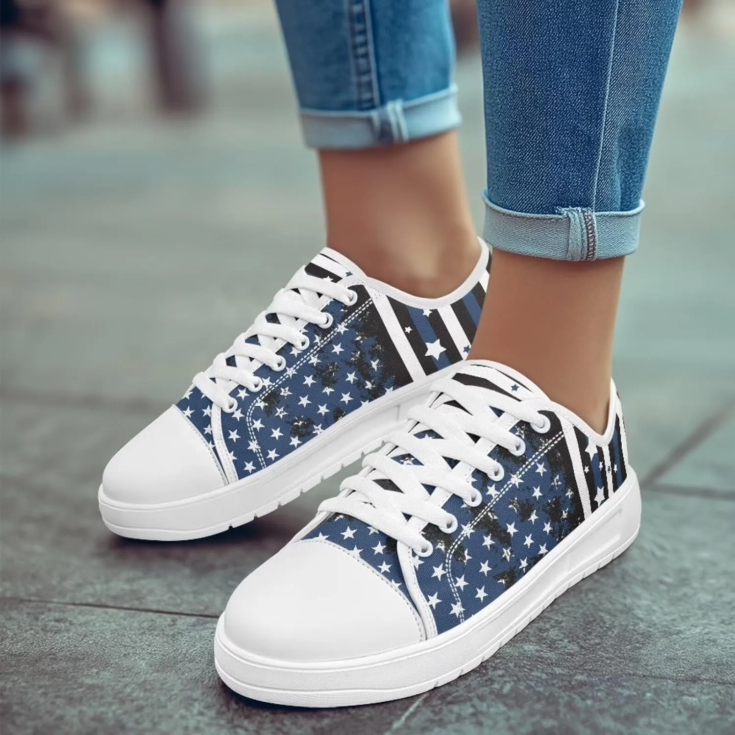 Canvas Shoes for Women Classic Mesh Breathable Lightweight Non-Slip Sneakers Slip On Tennis Walking Shoes US 5.5-13.5
