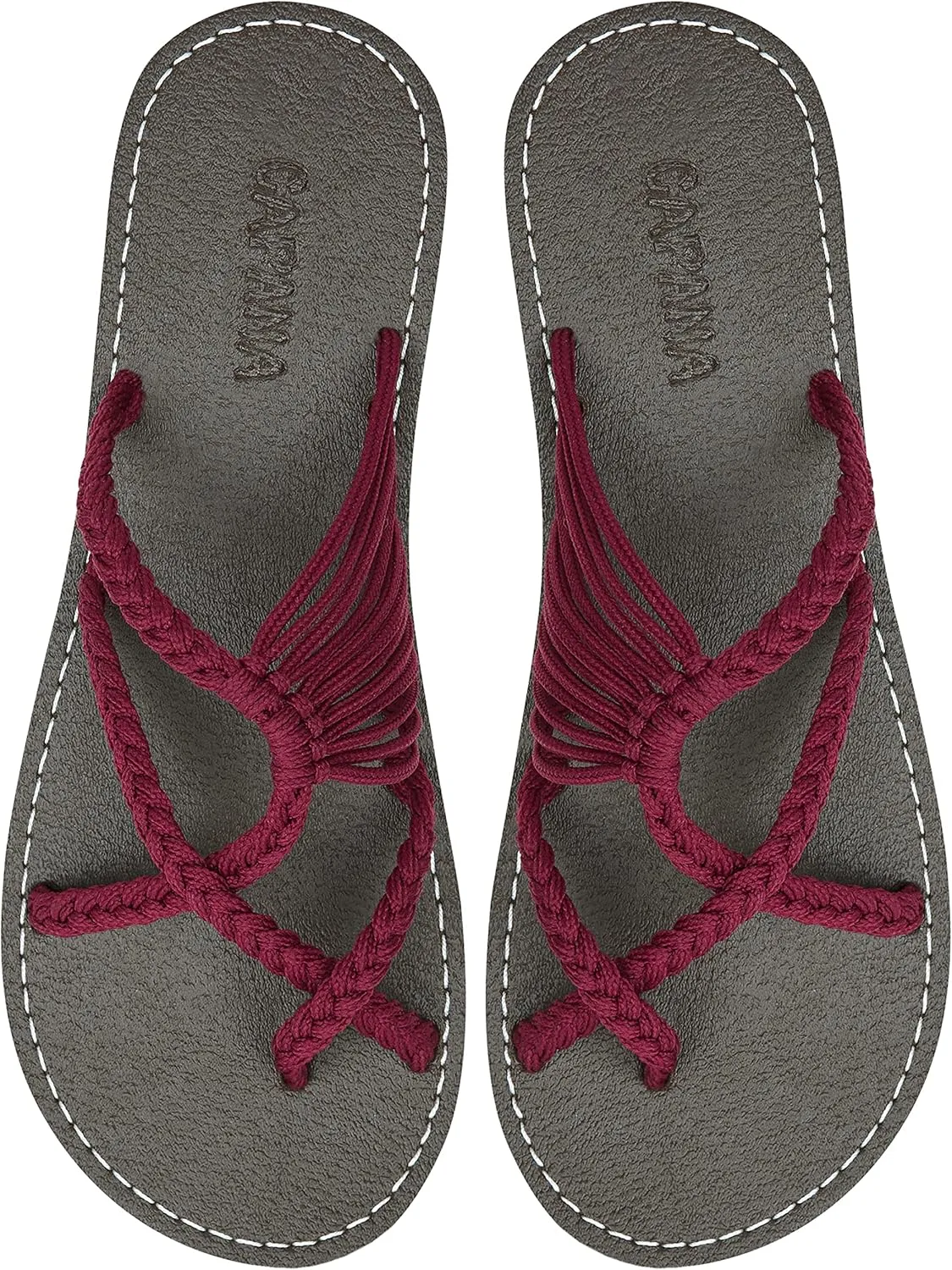 Capana Woven Women's Flat Sandals - Strappy Braided Beach Sandals for Dressy Summer, Rope Bohemian Spring Casual Womens Shoes, Comfy Boho Flats for Teen Girls Oceanbliss