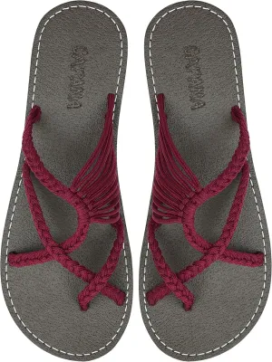 Capana Woven Women's Flat Sandals - Strappy Braided Beach Sandals for Dressy Summer, Rope Bohemian Spring Casual Womens Shoes, Comfy Boho Flats for Teen Girls Oceanbliss