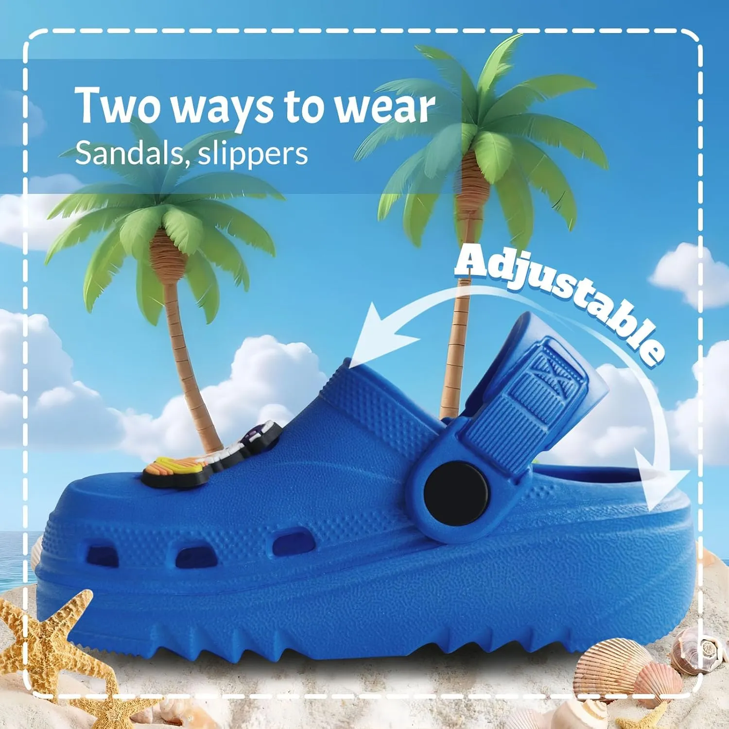 Cartoon Kids Toddler Garden Clogs Non Slip Beach Pool Slide Water Shoes Indoor Outdoor Clogs Sandals for Boys Girls Birthday Gift.