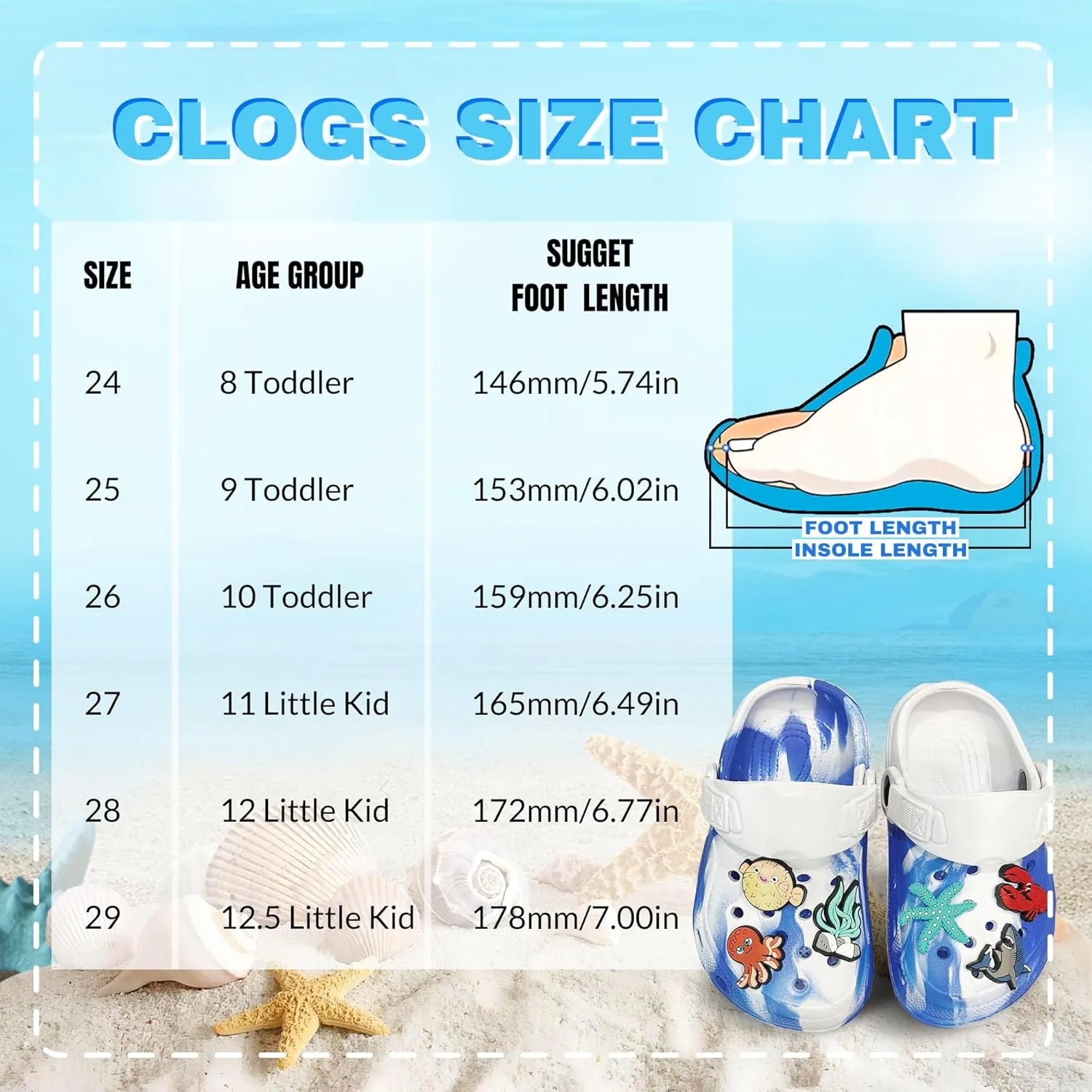 Cartoon Kids Toddler Garden Clogs Non Slip Beach Pool Slide Water Shoes Indoor Outdoor Clogs Sandals for Boys Girls Birthday Gift.