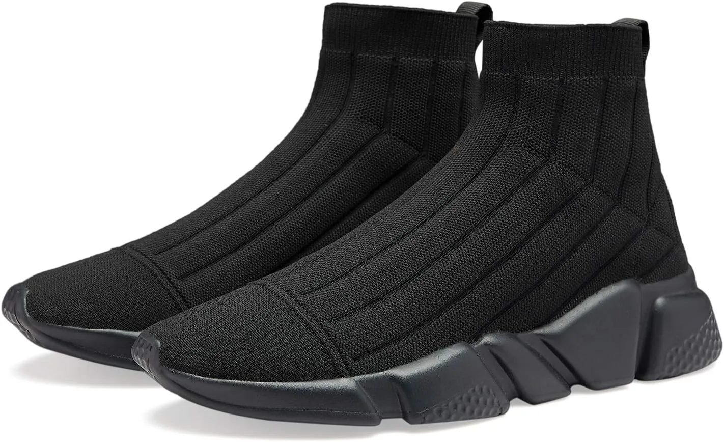 Casbeam Men's Running Knit Comfortable Lightweight Breathable Casual Sports Shoes Fashion Sneakers Slip-On Walking Shoes
