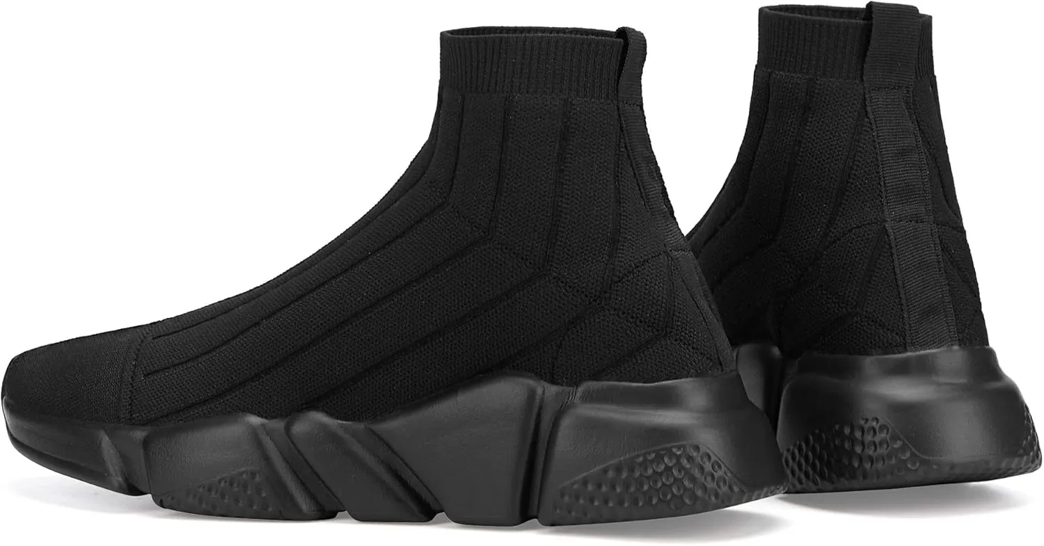 Casbeam Men's Running Knit Comfortable Lightweight Breathable Casual Sports Shoes Fashion Sneakers Slip-On Walking Shoes