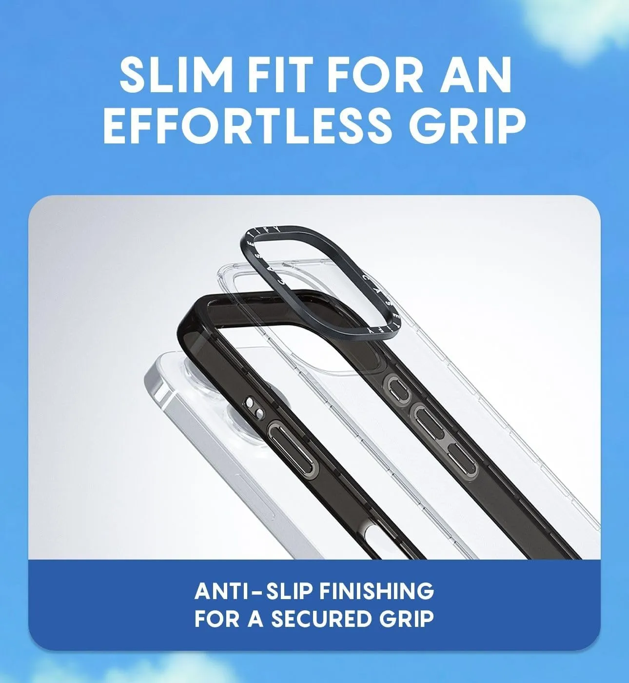 CASETiFY Compact iPhone 15 Pro Max Case [4 ft. 2X Military Grade Drop Protection/Slim/Lightweight] - Cherries - Clear Black