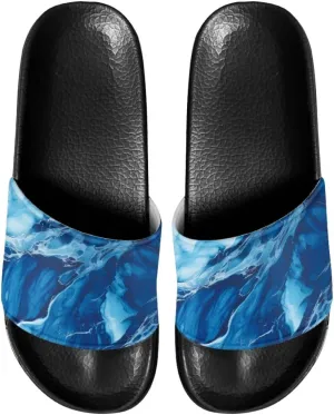 Casual Non-slip Slide Sandals for Women Men Open Toe House Sole Slipper Flat Lightweight Slipper for Bathroom Beach