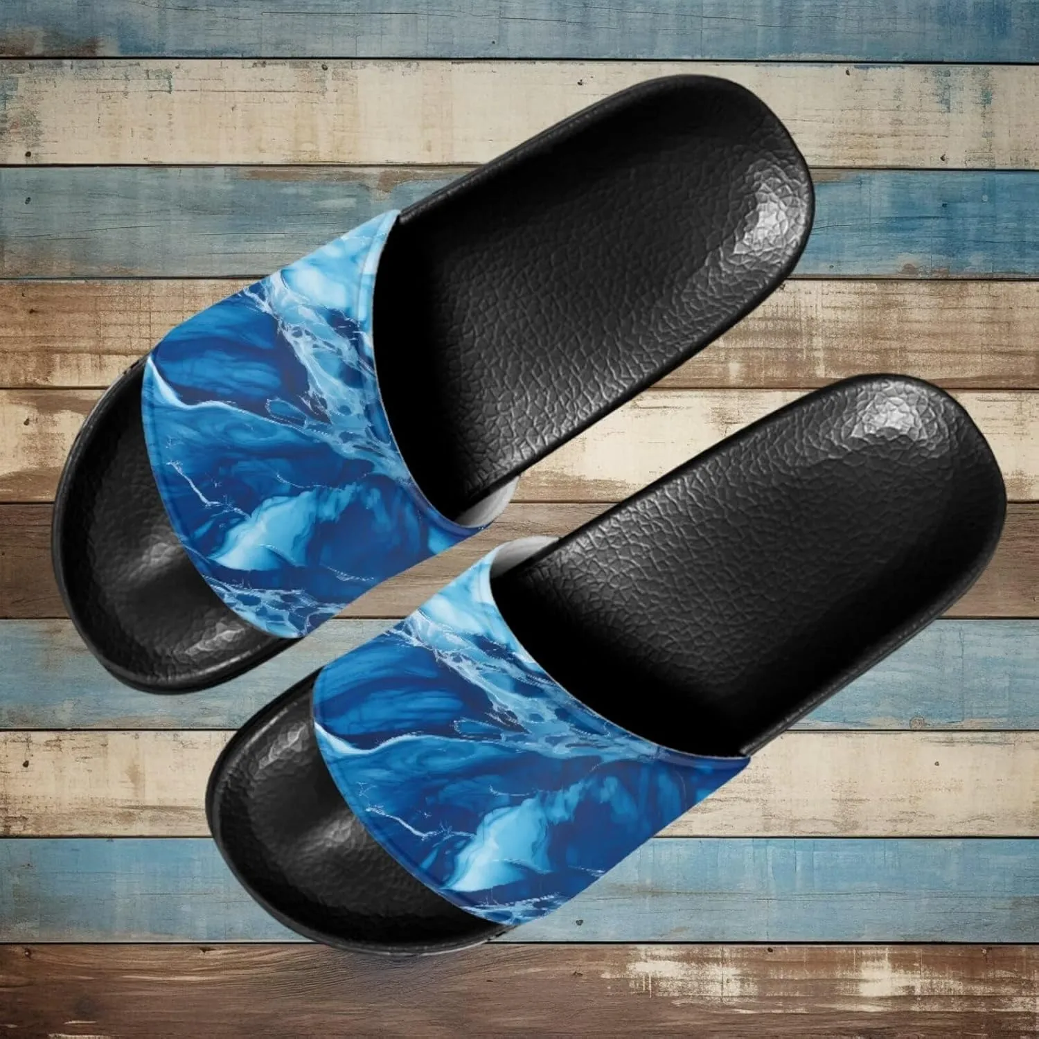 Casual Non-slip Slide Sandals for Women Men Open Toe House Sole Slipper Flat Lightweight Slipper for Bathroom Beach