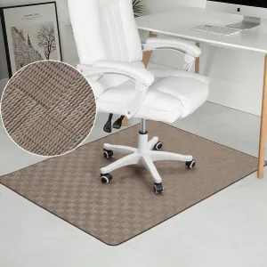 Chair Mat for Hardwood & Tile Floor, 47" x 52" Heavy Duty Office Chair Mat for Rolling Chairs, Anti Slip, Non-Curve, Floor Protector for Home Office, Brown Square