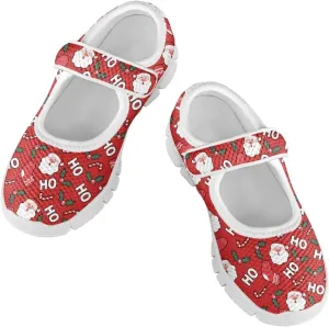 chaqlin Christmas Sneaker Mary Jane for Kids Slip On Casual Outdoor School Sports Shoes Lightweight Flat Walking Sneaker