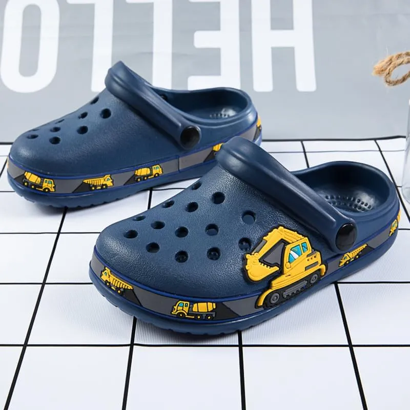 Children Garden Shoes Unisex Little- Kids Cartoon Clogs Slippers Toddler Slip On Lightweight Beach Pool Sandals Yard