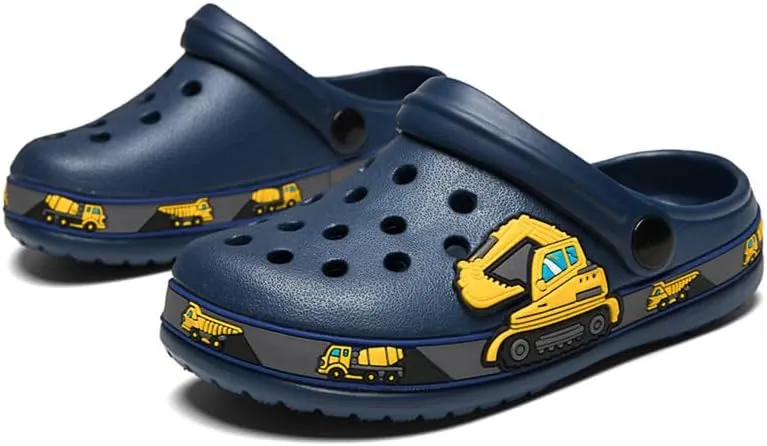 Children Garden Shoes Unisex Little- Kids Cartoon Clogs Slippers Toddler Slip On Lightweight Beach Pool Sandals Yard