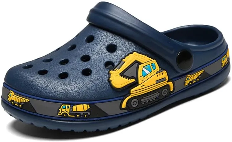 Children Garden Shoes Unisex Little- Kids Cartoon Clogs Slippers Toddler Slip On Lightweight Beach Pool Sandals Yard
