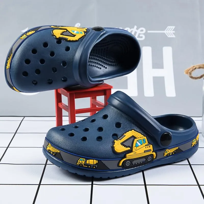 Children Garden Shoes Unisex Little- Kids Cartoon Clogs Slippers Toddler Slip On Lightweight Beach Pool Sandals Yard