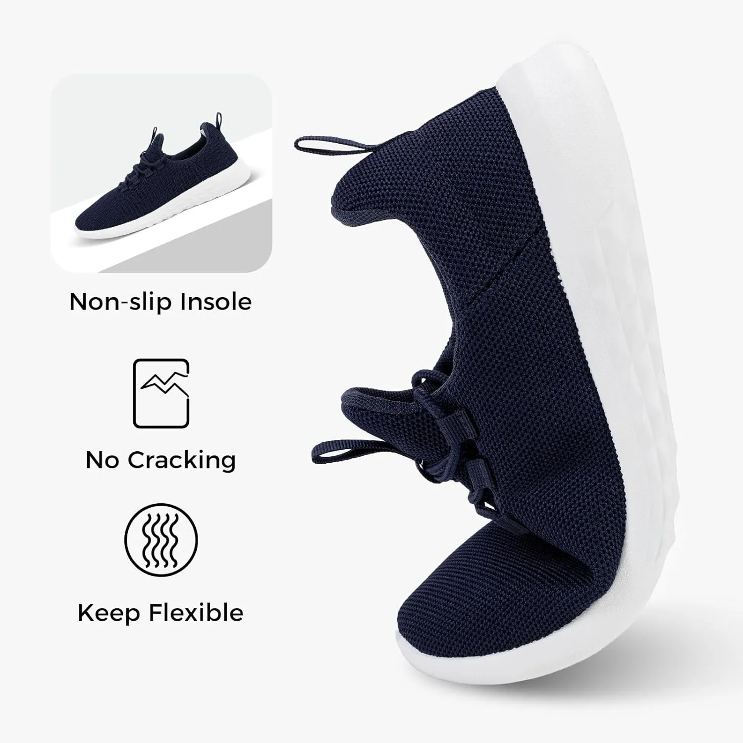 CHIN·MOON Women's Slip On Walking Shoes Lightweight Non Slip Running Gym Shoes Breathable Fashion Sneakers