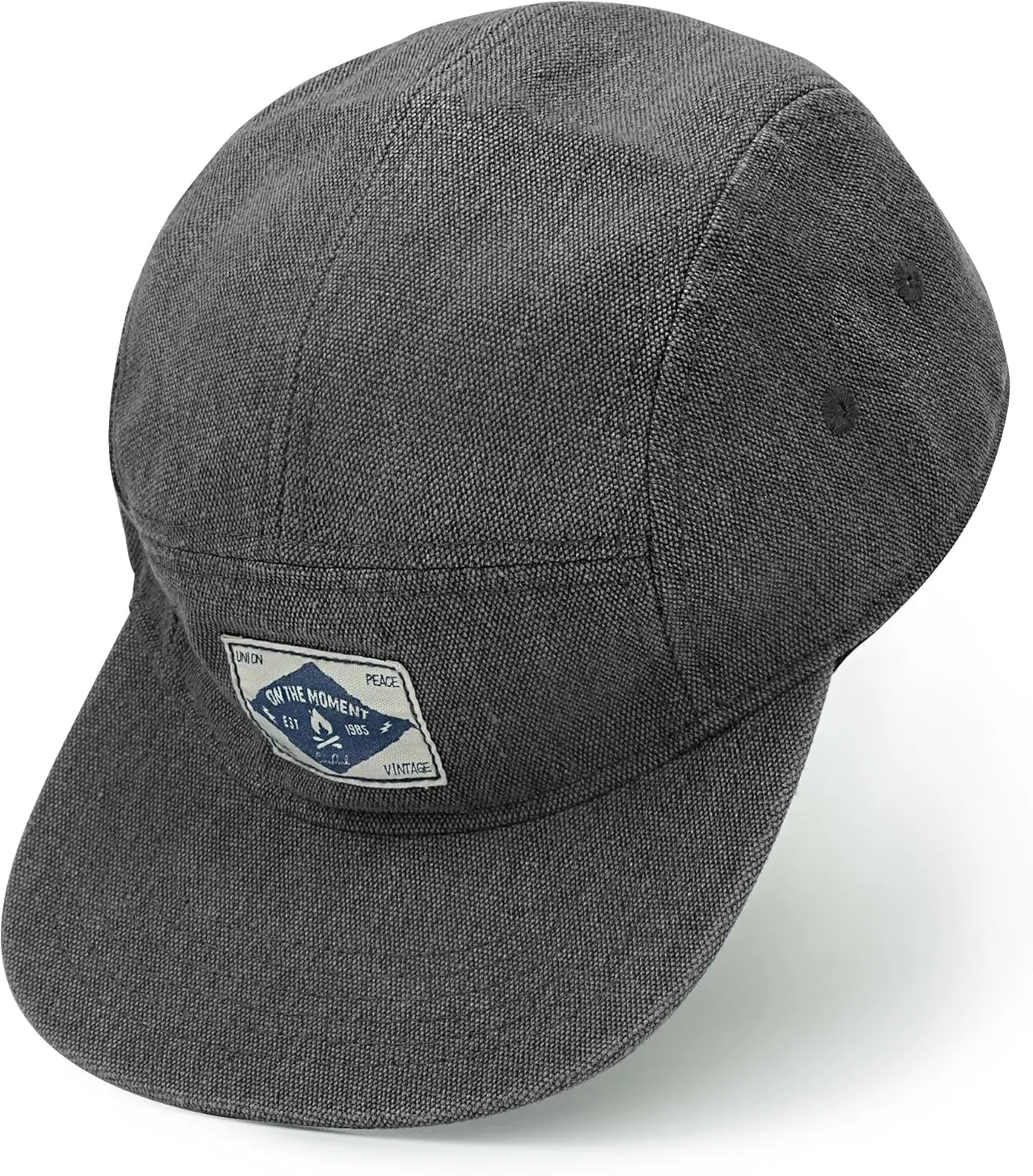 CLAPE Snapback 5 Panel Hat for Men Women Washed Cotton Flat Bill Baseball Cap Strapback Hip Hop Biker Board Cap