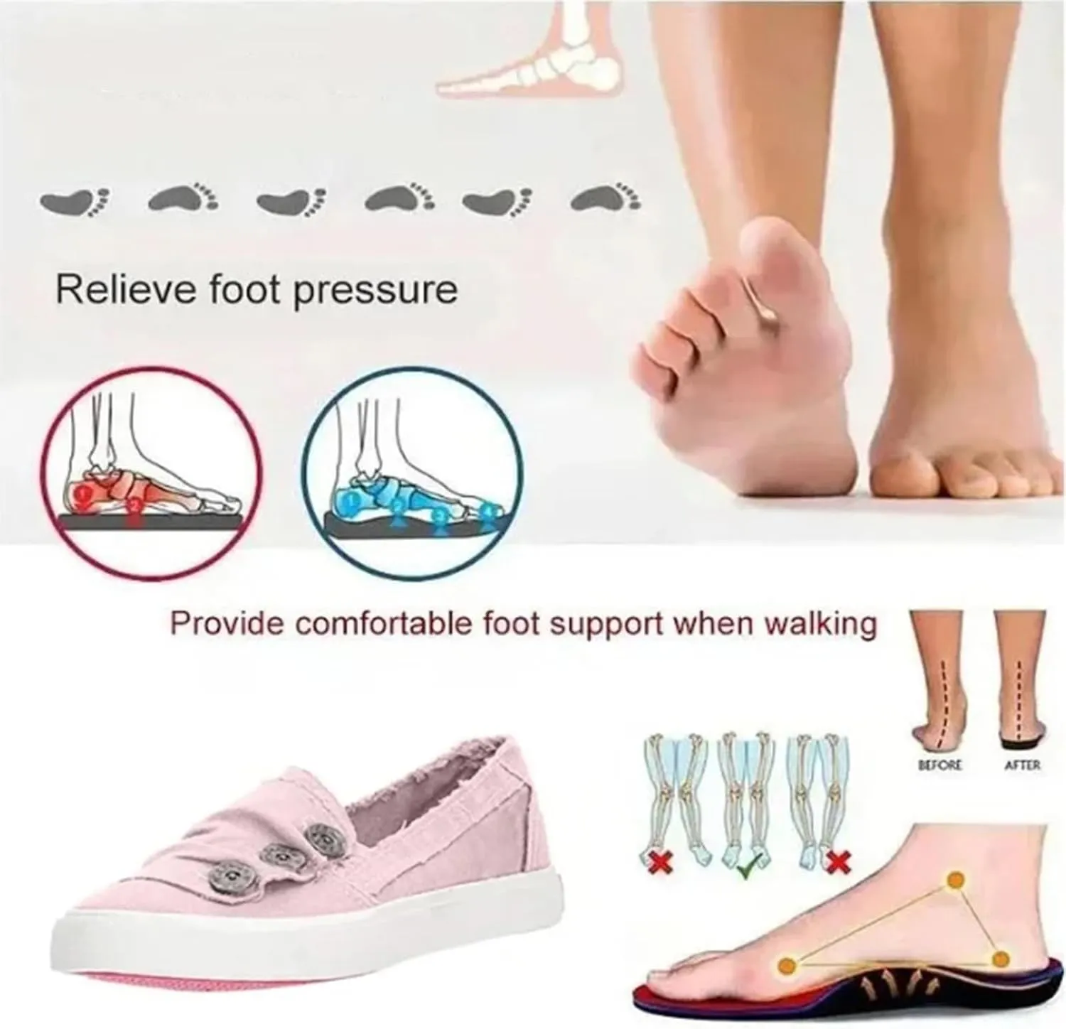 Clearlyss Women Casual Button Comfy Sneakers, Denim Canvas Sneakers Women, Comfy Low Top Slip on Orthopedic Sneakers