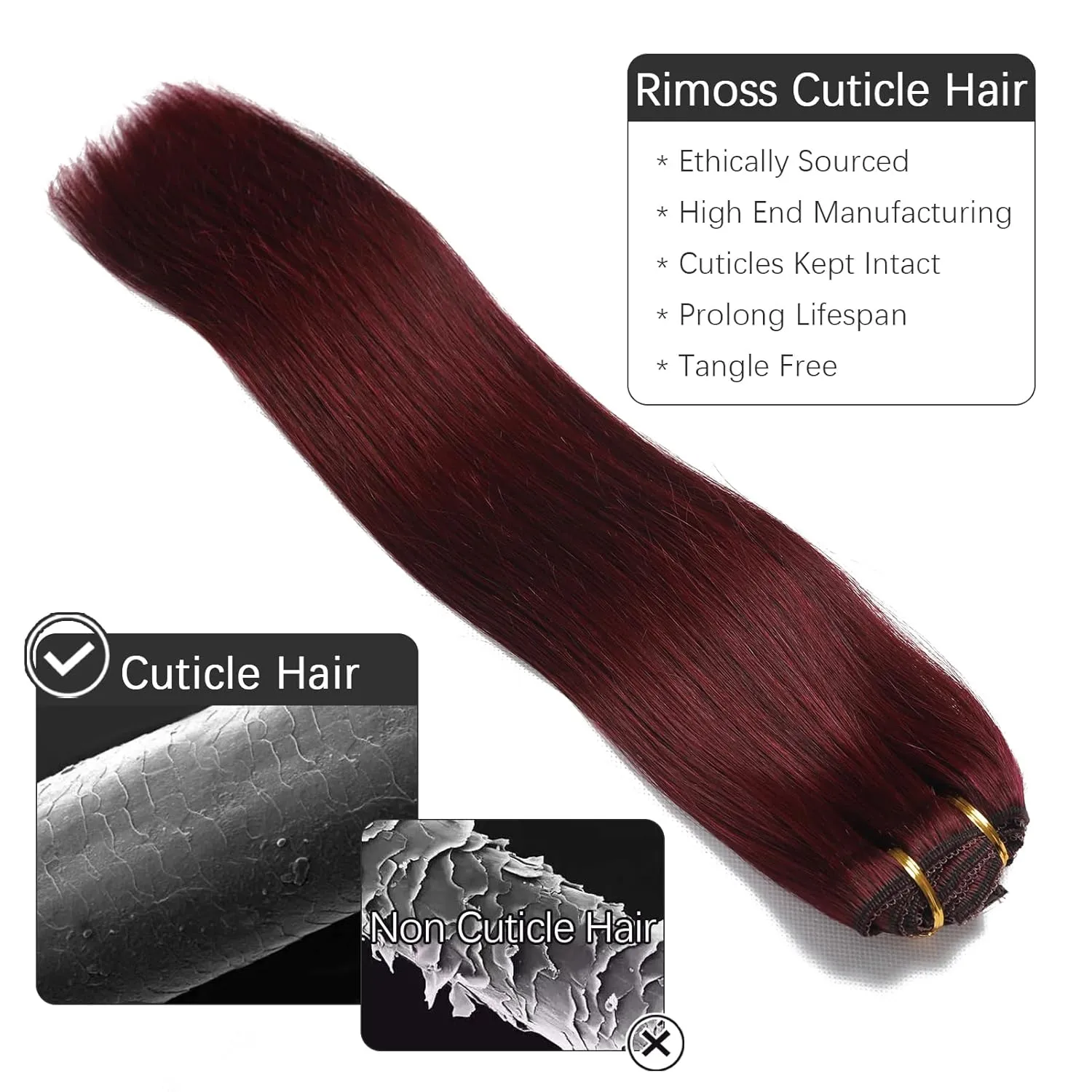 Clip in Hair Extensions Real Human Hair - 22 Inch 120g 7pcs, Burgundy Red Color - Soft Remy Human Hair Clip in Extensions Straight Double Weft for Women (#99J 22 Inch)