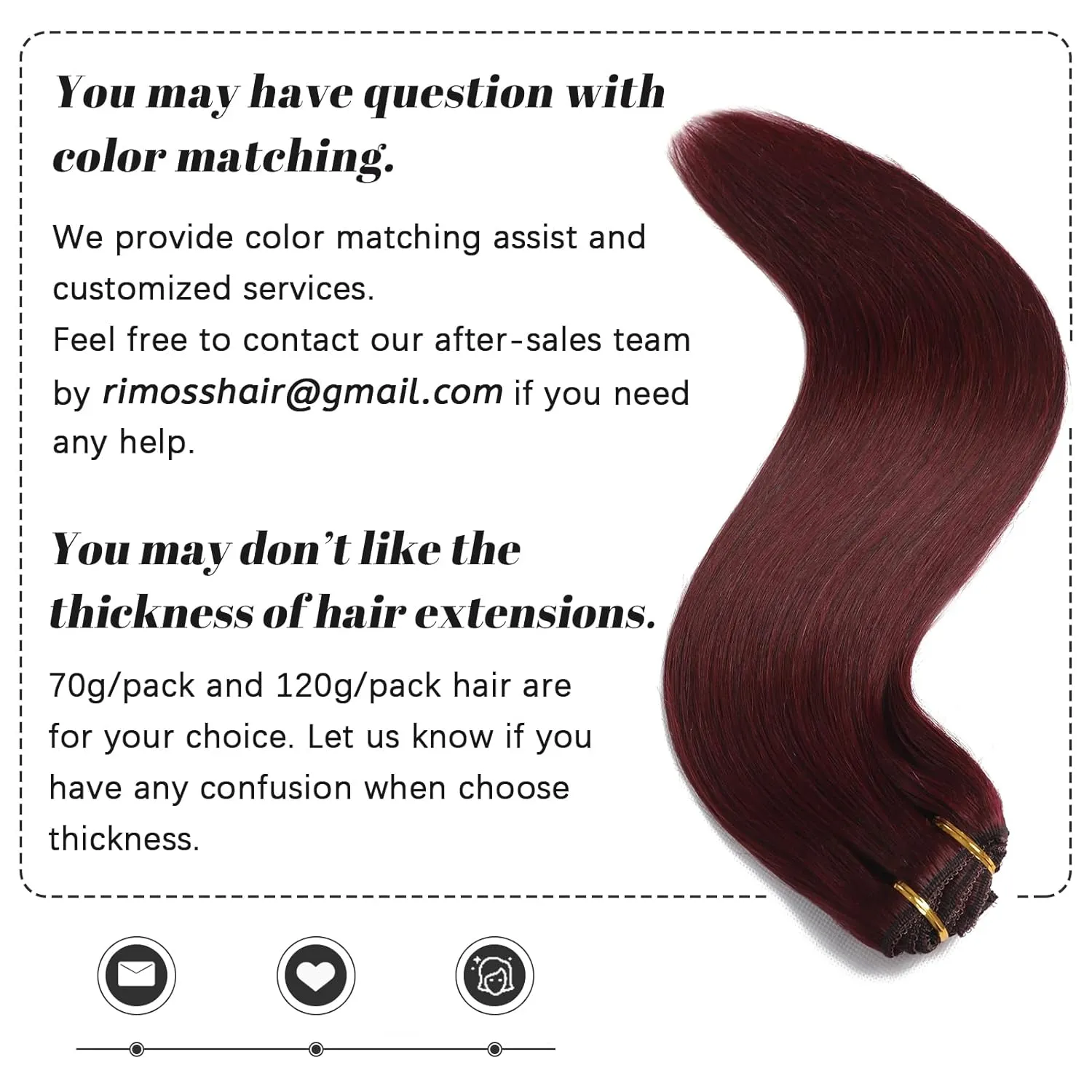 Clip in Hair Extensions Real Human Hair - 22 Inch 120g 7pcs, Burgundy Red Color - Soft Remy Human Hair Clip in Extensions Straight Double Weft for Women (#99J 22 Inch)
