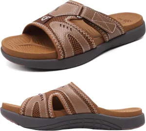 COFACE Mens Sport Recovery Sandals Plantar Fasciitis Soft Cushion Lightweight Orthotic Slides for Men