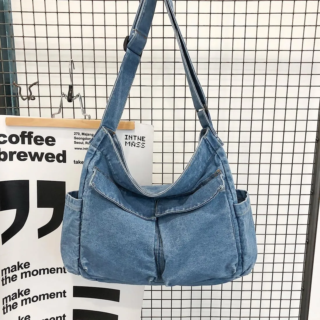 Collsants Messenger Bag Hobo Crossbody Bags for Women Canvas Bag Crossbody Tote Bag Shoulder Bag