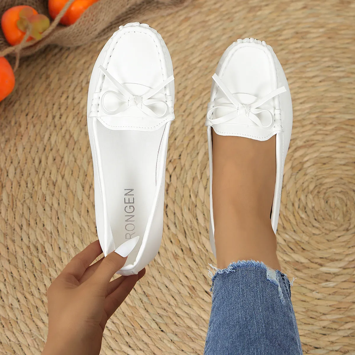Comfortable Loafers for Women - Gold