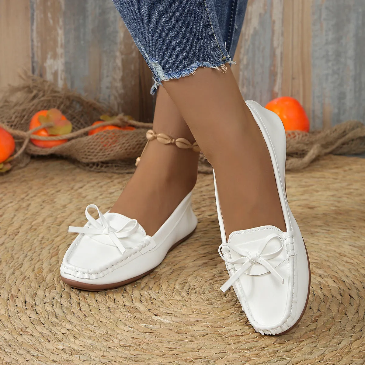 Comfortable Loafers for Women - Gold