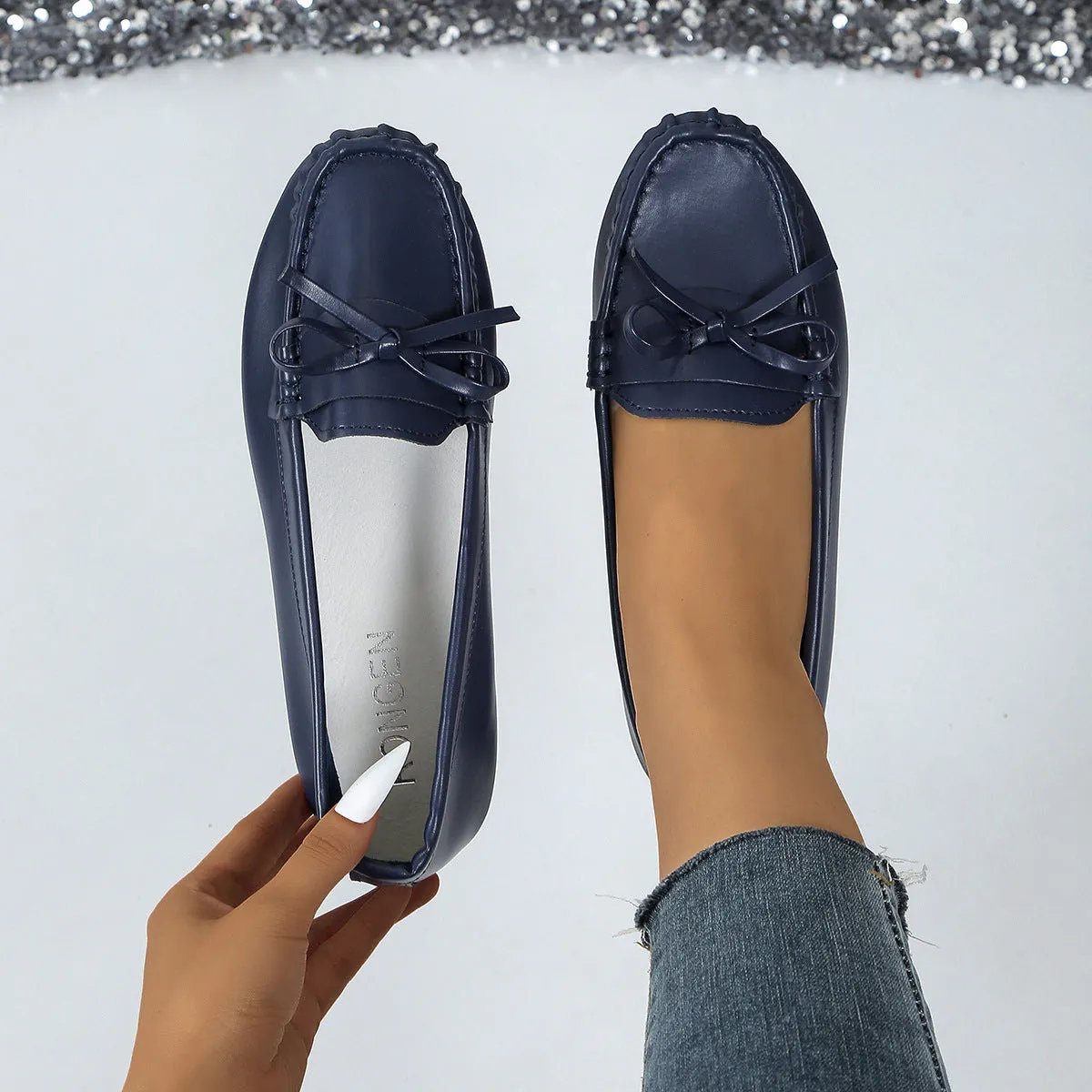 Comfortable Loafers for Women - Gold