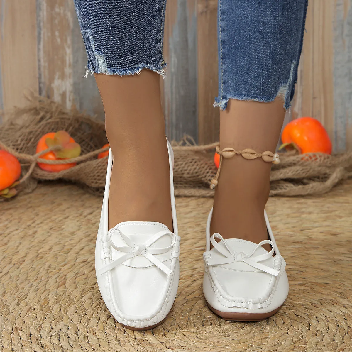 Comfortable Loafers for Women - Gold