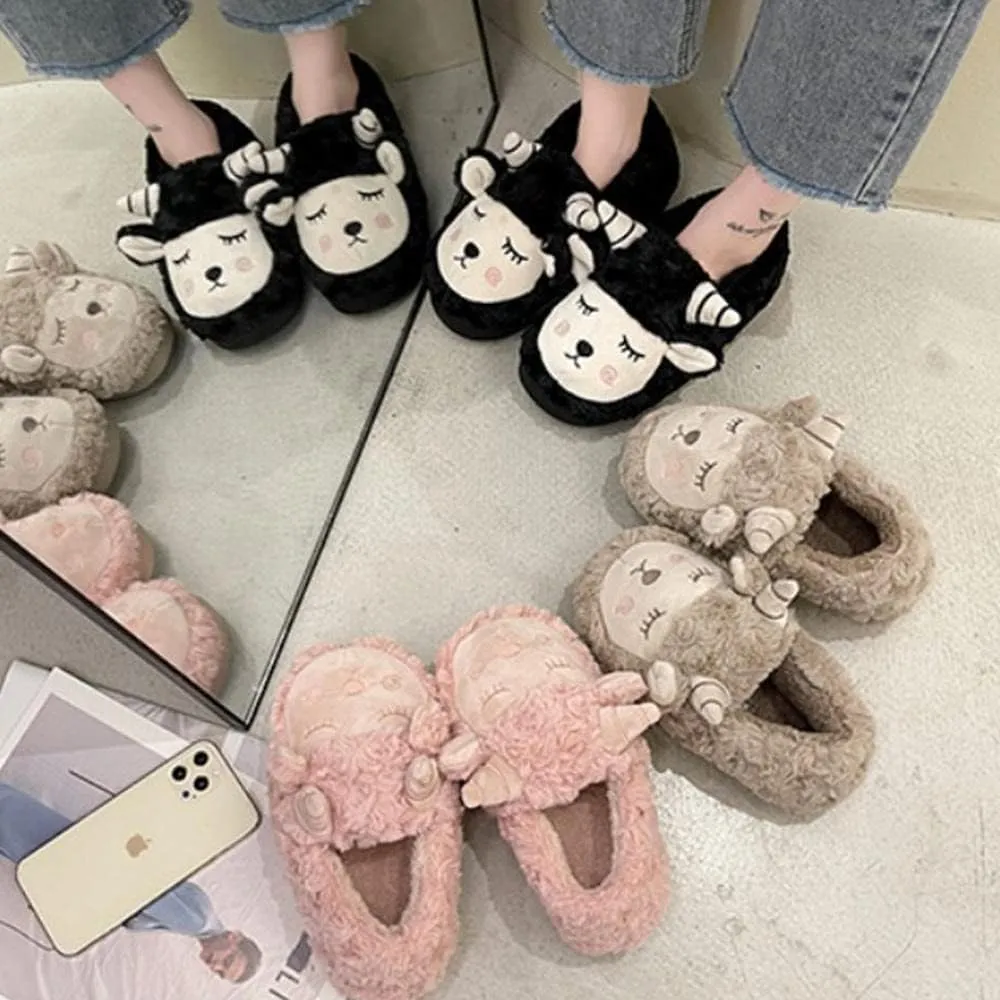 Comfy Slipper,Lovely Soft Confinement Shoes, Covered Soft-Soled Cotton Shoes, Maternity Shoes-Grey_36-37,Anti-Skid Rubber Sole
