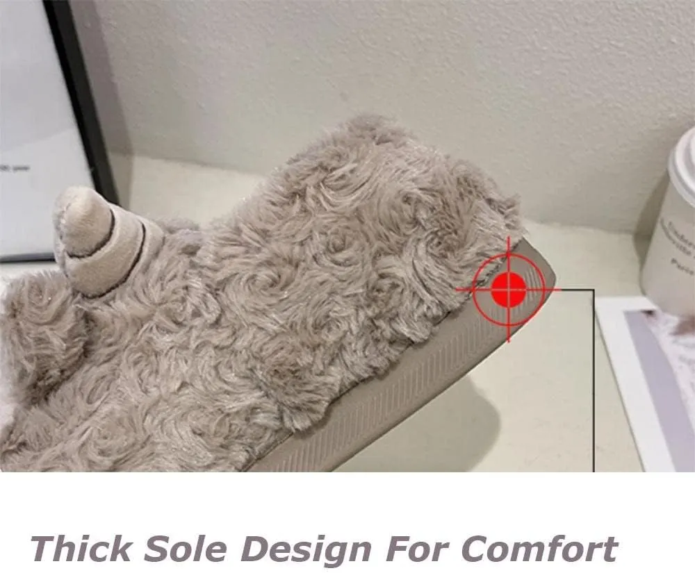 Comfy Slipper,Lovely Soft Confinement Shoes, Covered Soft-Soled Cotton Shoes, Maternity Shoes-Grey_36-37,Anti-Skid Rubber Sole