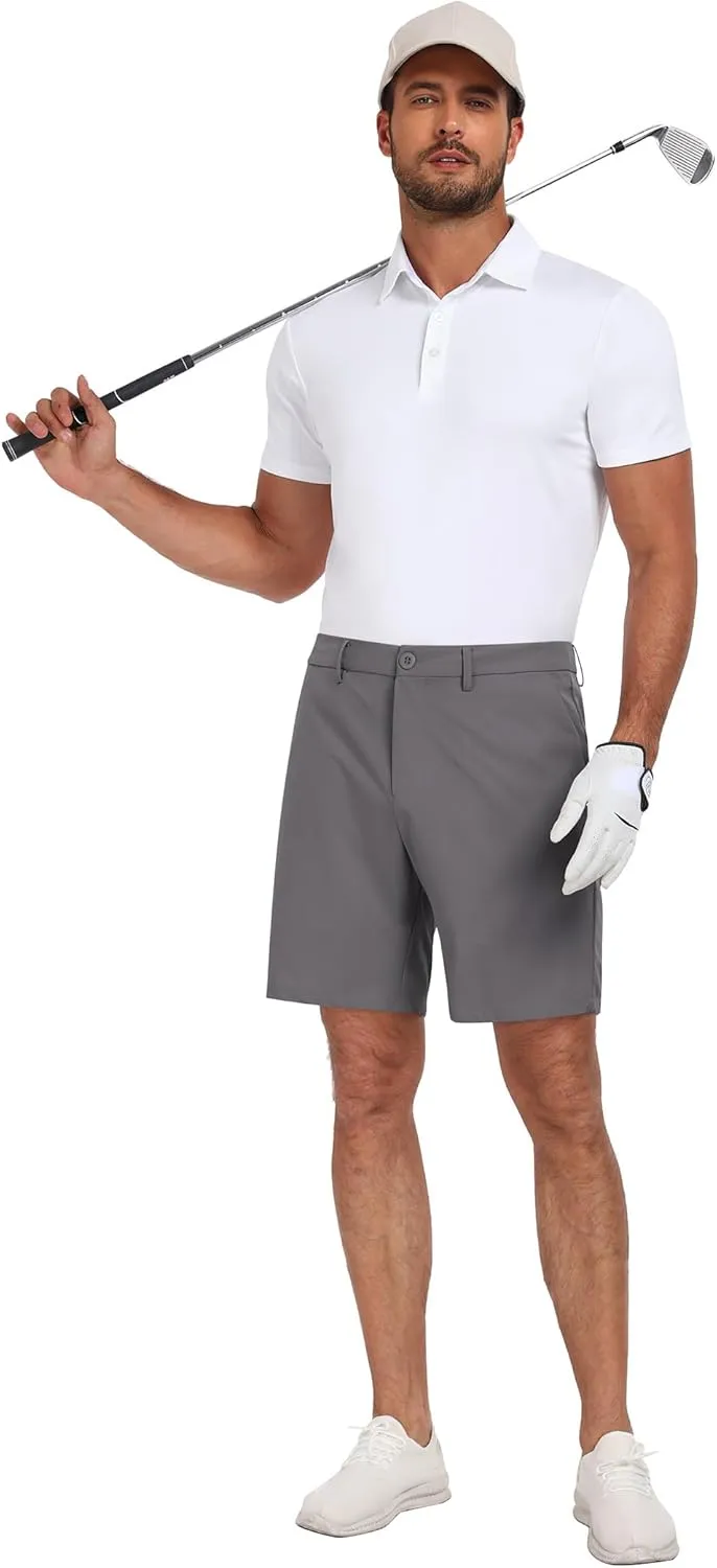 COOFANDY Mens Golf Dress Shorts Lightweight 7" Hiking Shorts Casual Summer Shorts with Pockets