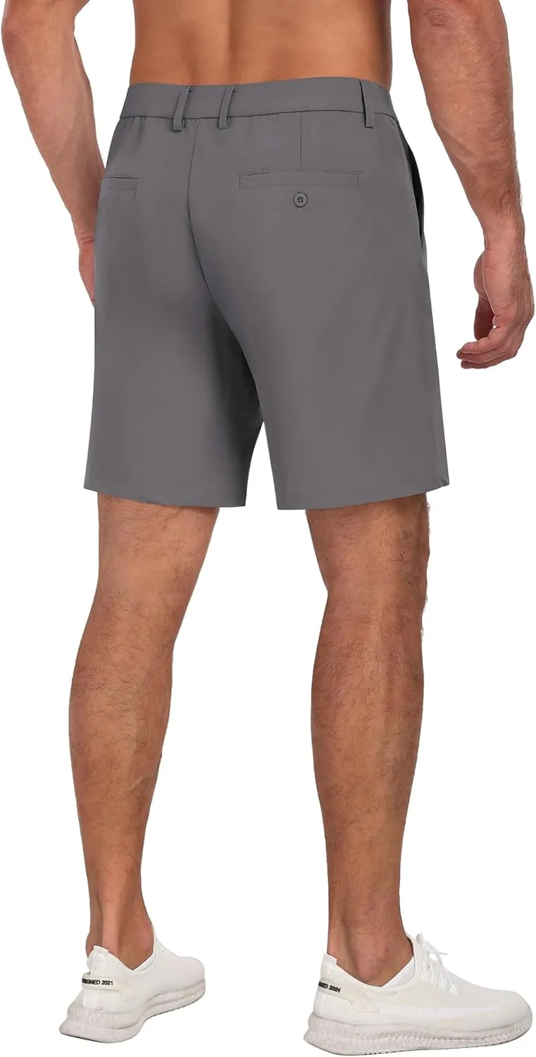 COOFANDY Mens Golf Dress Shorts Lightweight 7" Hiking Shorts Casual Summer Shorts with Pockets