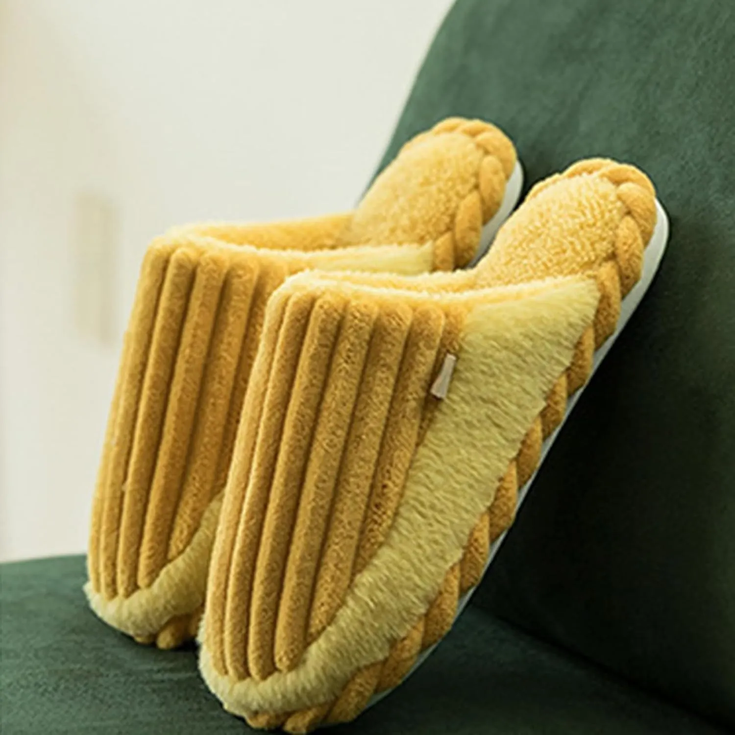 Corduroy House Slippers Home Bedroom Slide Slipper Shoes Comfy Winter Thermal Warm Slip on Shoe Trendy Gift Slippers
