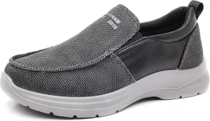COSIDRAM Mens Casual Slip on Loafers Shoes Breathable Comfortable Non Slip Soft Walking Shoes Daily Flats