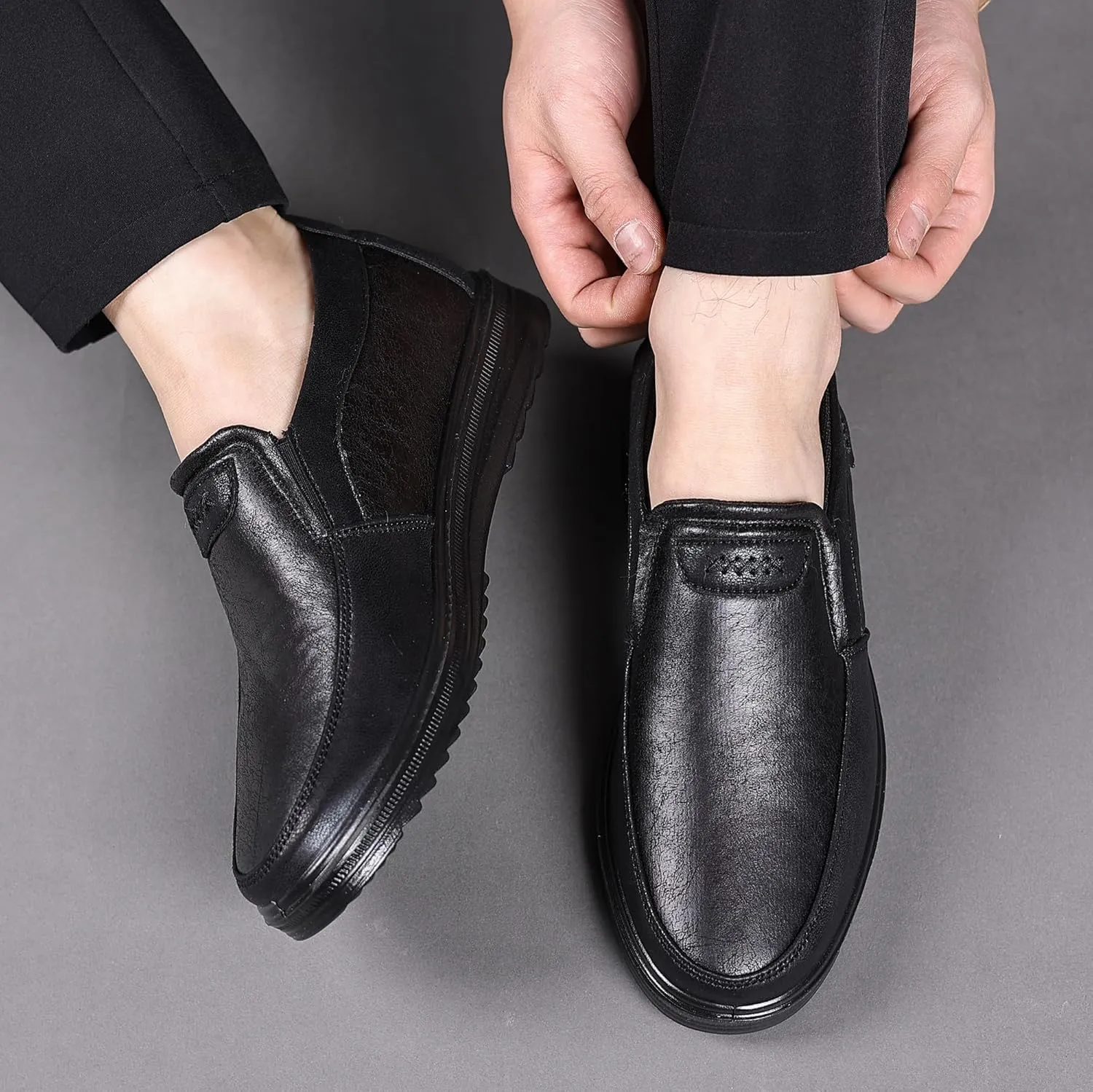 COSIDRAM Mens Loafers Casual Shoes Slip on Comfort Soft Breathable Daily Flats Non Slip Driving Shoes