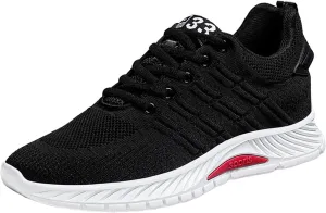 Couple Men's Elevator Shoes Men's Casual Mesh Trainers Lightweight Breathable Lace Up Sports Shoes with Hidden Lift Heel for Men Cm Mens Sneaker Socks Low Cut