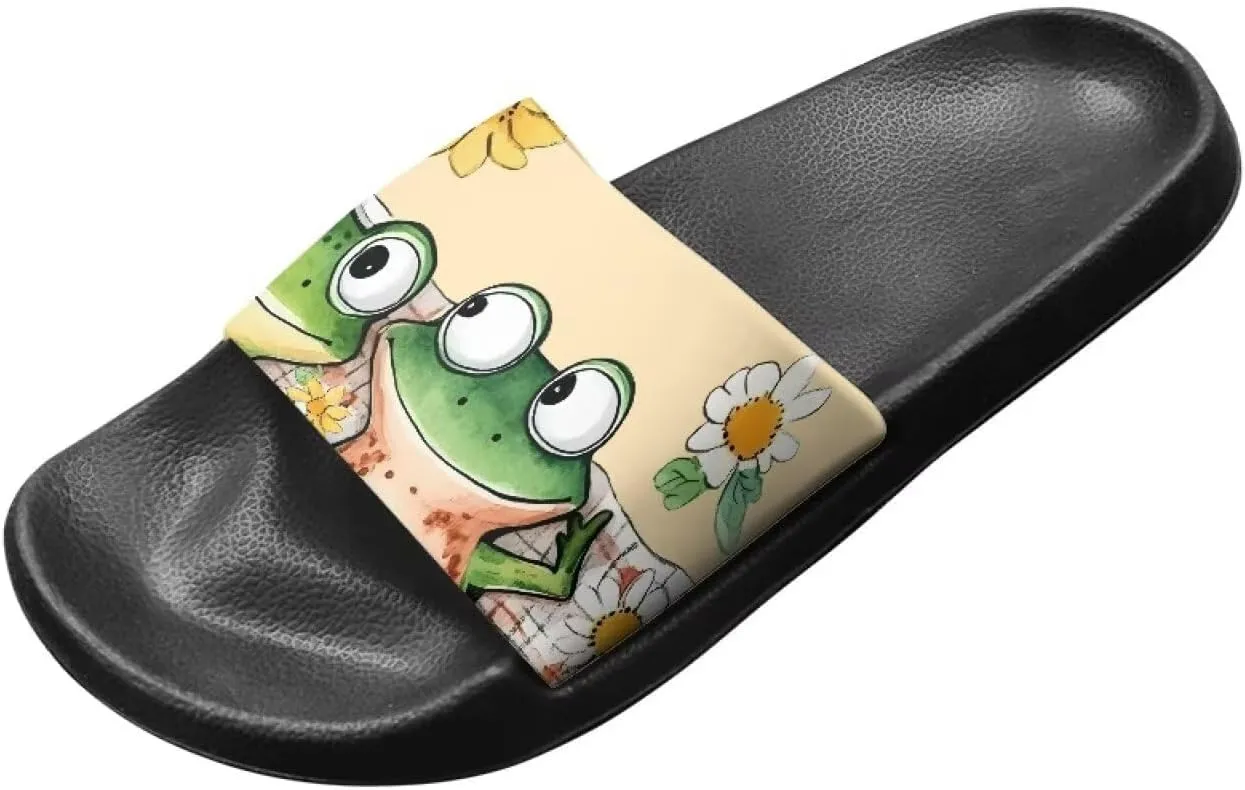 Couple Pattern Slide Sandals for Women Men Ultra Comfort Recovery Pillow Slippers Soft Summer Beach Shoes