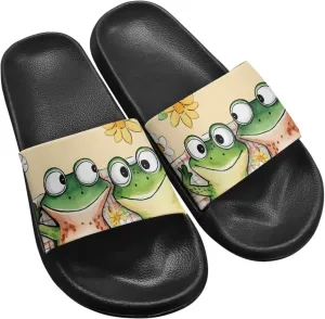 Couple Pattern Slide Sandals for Women Men Ultra Comfort Recovery Pillow Slippers Soft Summer Beach Shoes