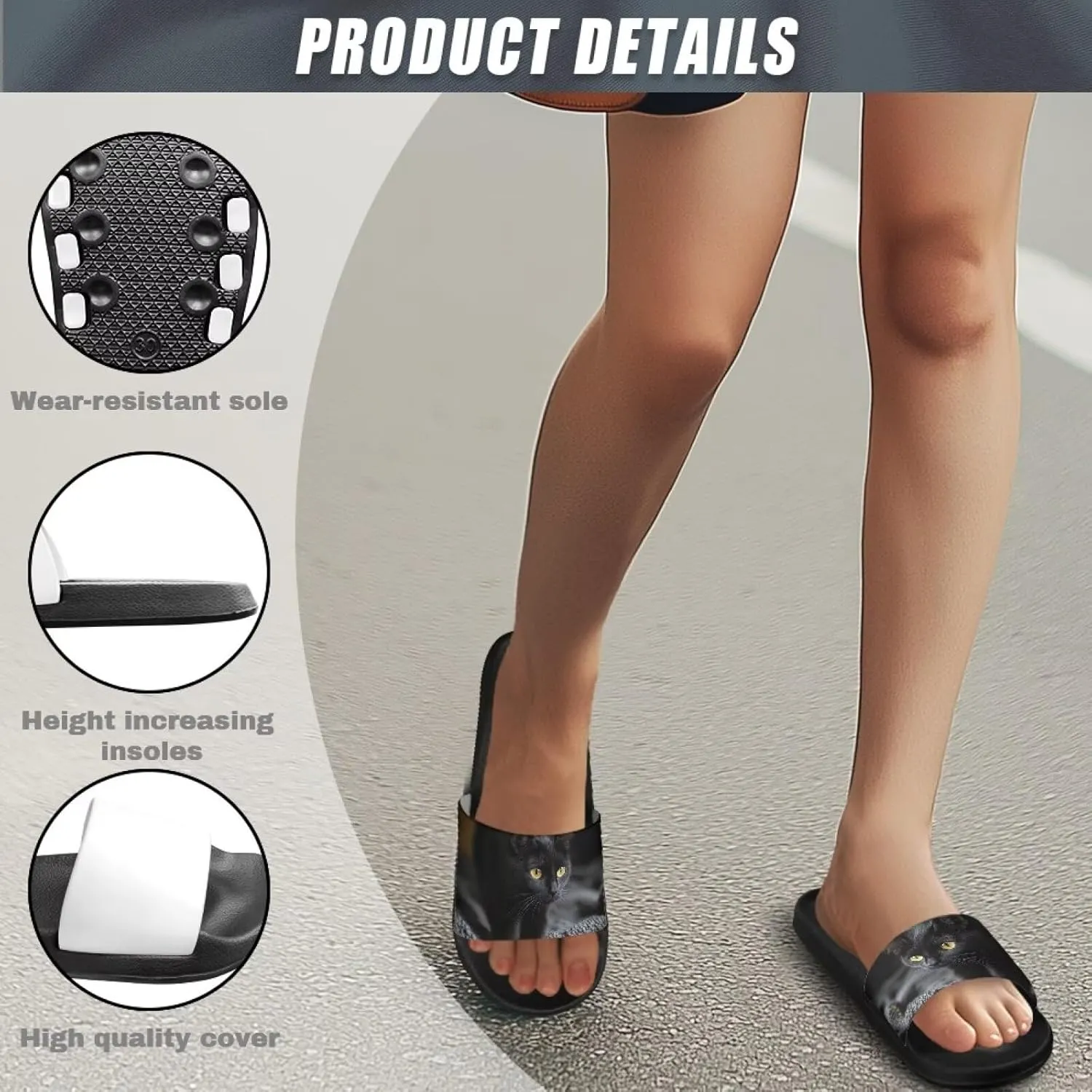 Couple Pattern Slide Sandals for Women Men Ultra Comfort Recovery Pillow Slippers Soft Summer Beach Shoes