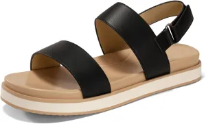 Coutgo Womens Flat Sandals Comfortable Arch Support Adjustable Double Strap Lightweight Summer Platform Sandals